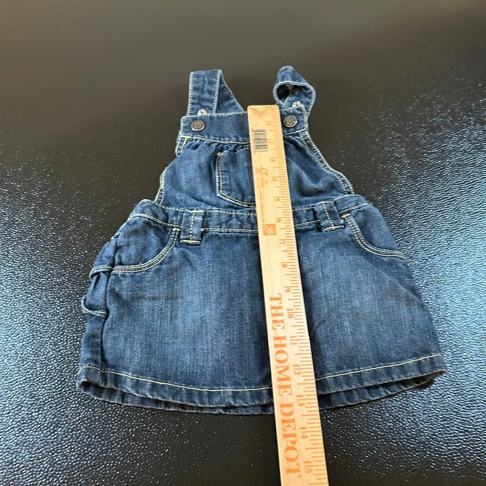 Old Navy Denim Jumper Dress Cute Pocket Detail Adjustable‎ Straps 12-18M